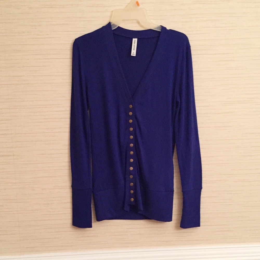 Dark blue button up cardigan - Picture 2 of 4